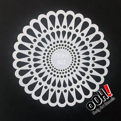 Ooh Body Art Stencil Sphere Doily  Ooh Body Art Stencil Sphere Doily